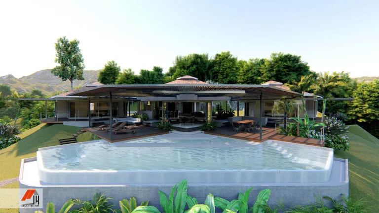 Casa Hexagonal Tropical